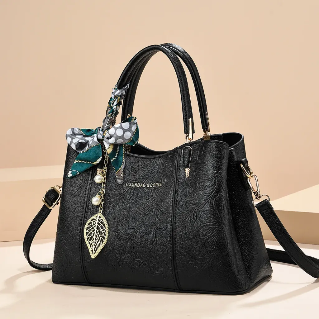 Women’s Square PU Leather Tote Bag With Sewing Thread Detail, Featuring Top Handle