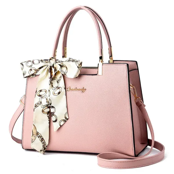 Medium Square PU Leather Handbag For Women In Multicolor With Zipper Closure, Featuring Urban Minimalist Style