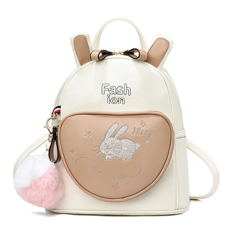 Rabbit Kids Backpack Made Of PU Material, Designed For Girls
