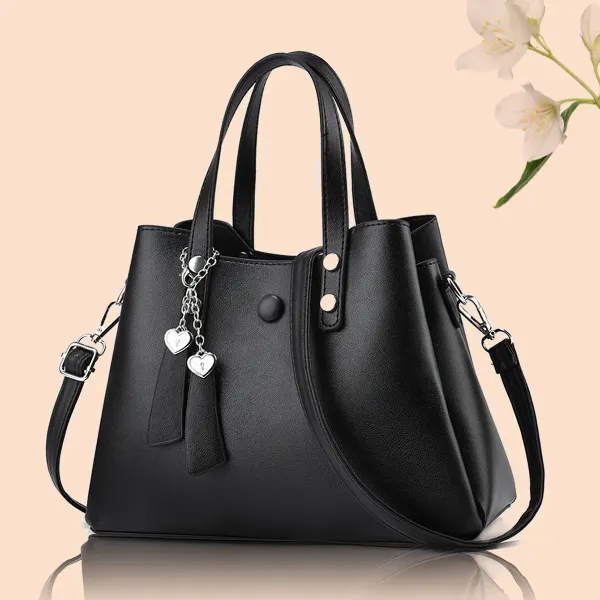 Large Square PU Tote Bag For Women Featuring Zipper Closure In Stylish Design