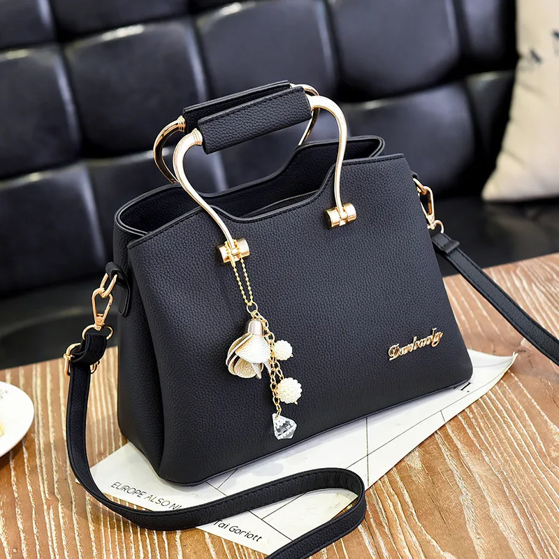Women’s PU Leather Bucket Handbag With Sewing Thread Detail, Top Handle