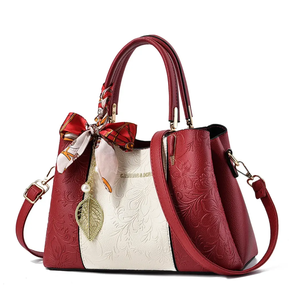 Women’s Square PU Leather Tote Bag With Sewing Thread Detail, Featuring Top Handle