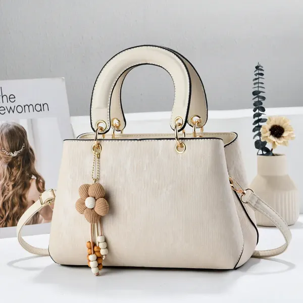Color Block Square PU Leather Tote Bag For Women With Top Handle