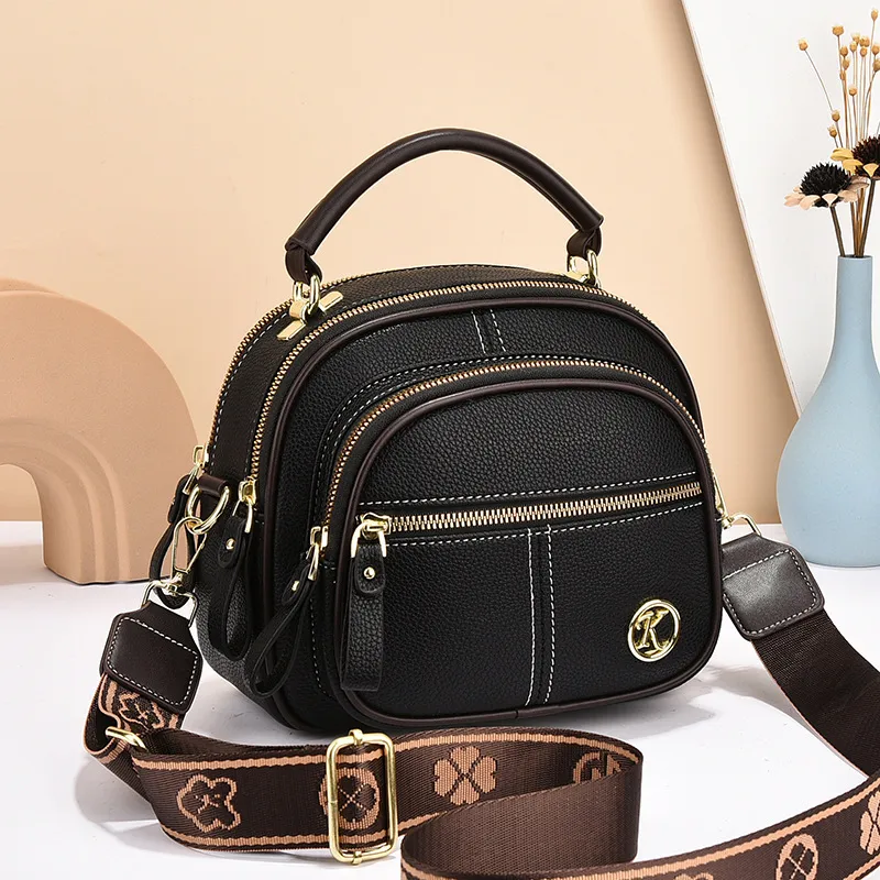 Multicolor Round PU Circle Bag For Women Featuring Single Shoulder Strap Stylish Crossbody Design Main image