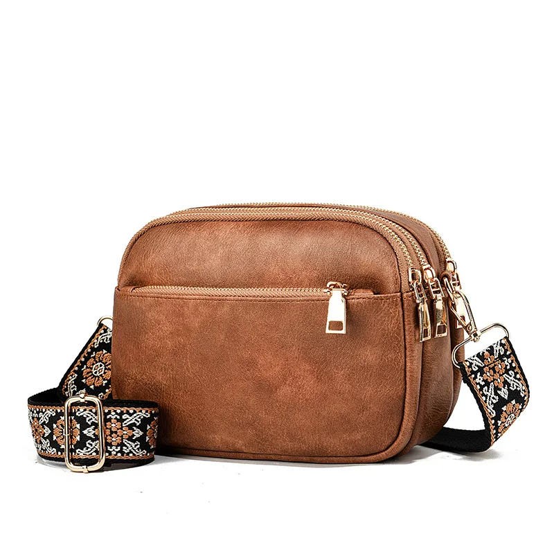 Women’s Square PU Leather Shoulder Bag With Sewing Thread Detail, Single Shoulder Strap