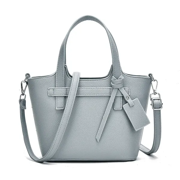 Women's PU Leather Bucket Shoulder Bag With Sewing Thread Detail, Featuring Single Shoulder Strap