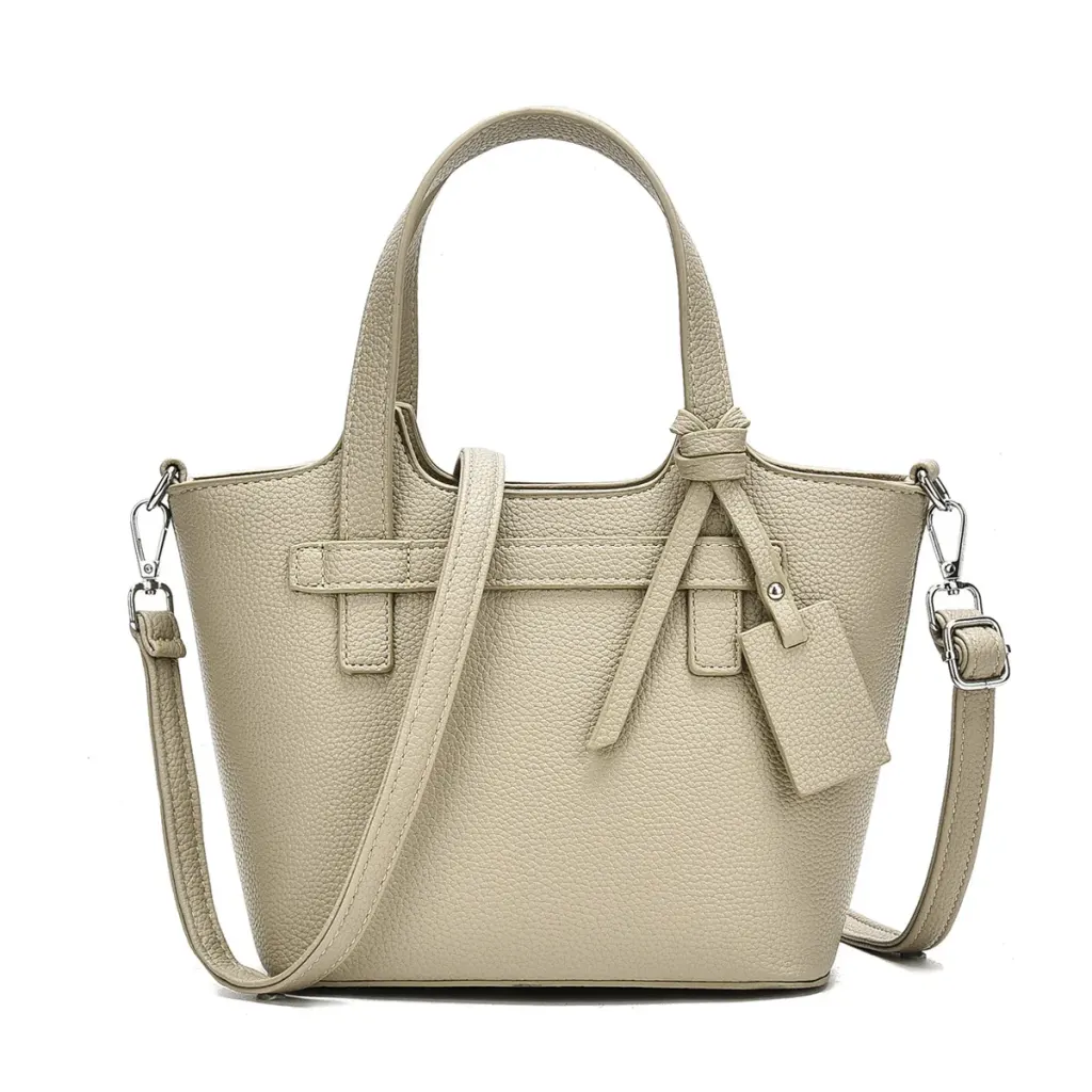 Women's PU Leather Bucket Shoulder Bag With Sewing Thread Detail, Featuring Single Shoulder Strap
