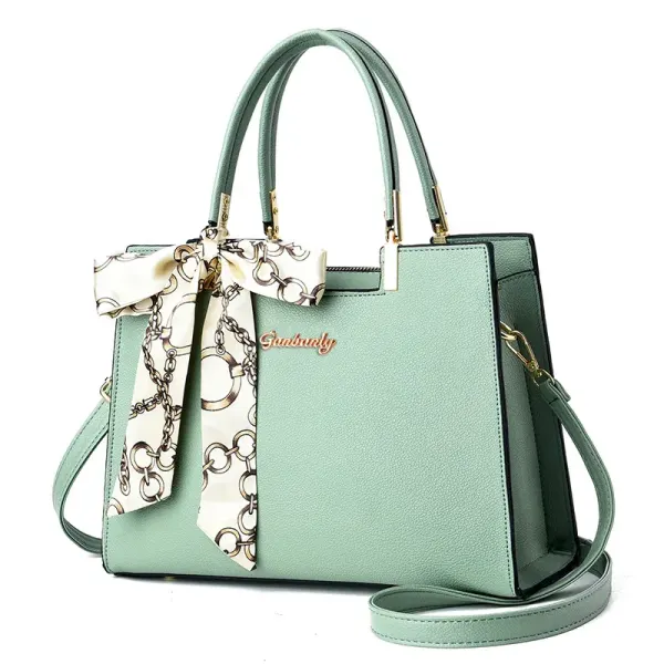 Medium Square PU Leather Handbag For Women In Multicolor With Zipper Closure, Featuring Urban Minimalist Style