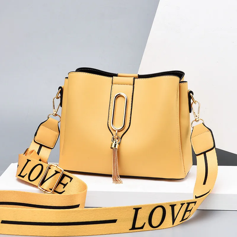 Fashion Solid Color PU Leather Women Shoulder Bag With Metal Button And Zipper Closure, Medium Size
