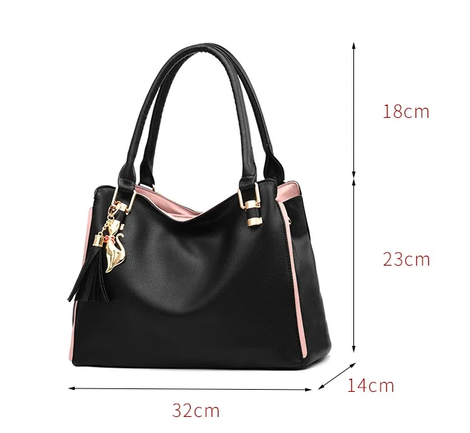 Large Square PU Shoulder Bag For Women Featuring Sewing Thread Design With Zipper Closure And Polyester Lining