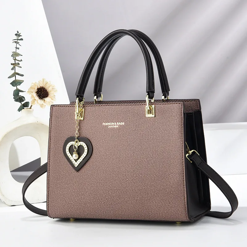 Solid Color Square PU Leather Shoulder Bag For Women In Streetwear Style With Zipper Closure