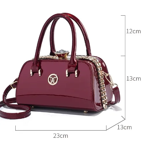 Small Square PU Bag With Zipper Closure, Featuring Sequins In Urban Minimalist Style For Women