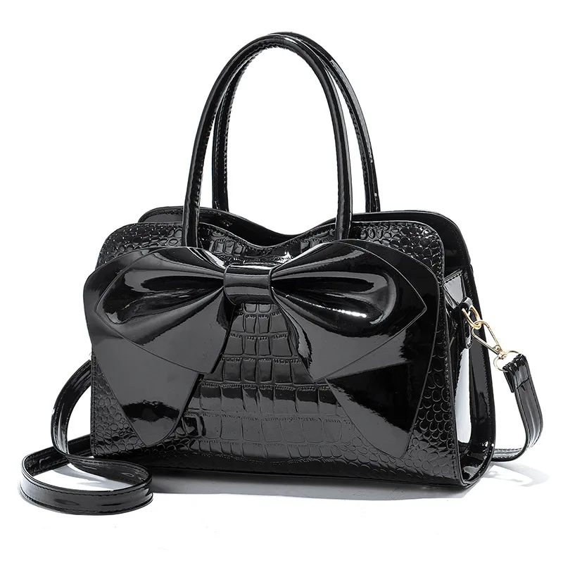 Vintage Style Large Solid Color PU Leather Handbag For Women With Zipper Closure Main image