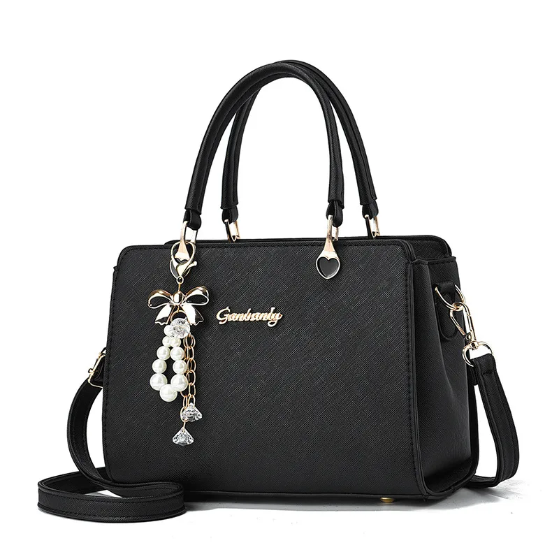 Square PU Shoulder Bag For Women Featuring Sewing Thread Design With Single Shoulder Strap