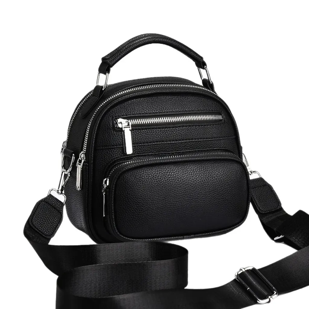 Oval PU Leather Shoulder Bag For Women With Sewing Thread Detail, Featuring Large Capacity And Single Shoulder Strap