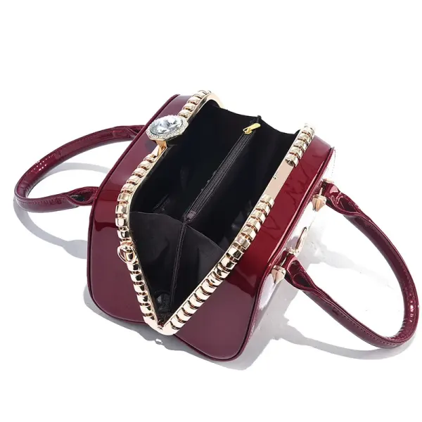 Small Square PU Bag With Zipper Closure, Featuring Sequins In Urban Minimalist Style For Women