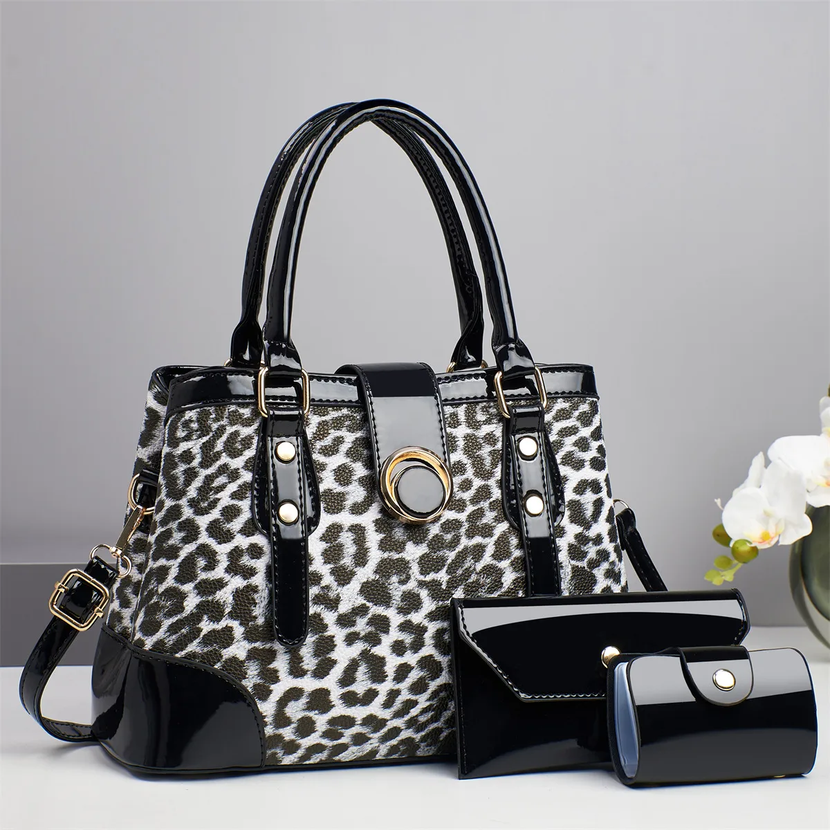 Multicolor Square PU Bag Set For Women Featuring Single Shoulder Strap Main image