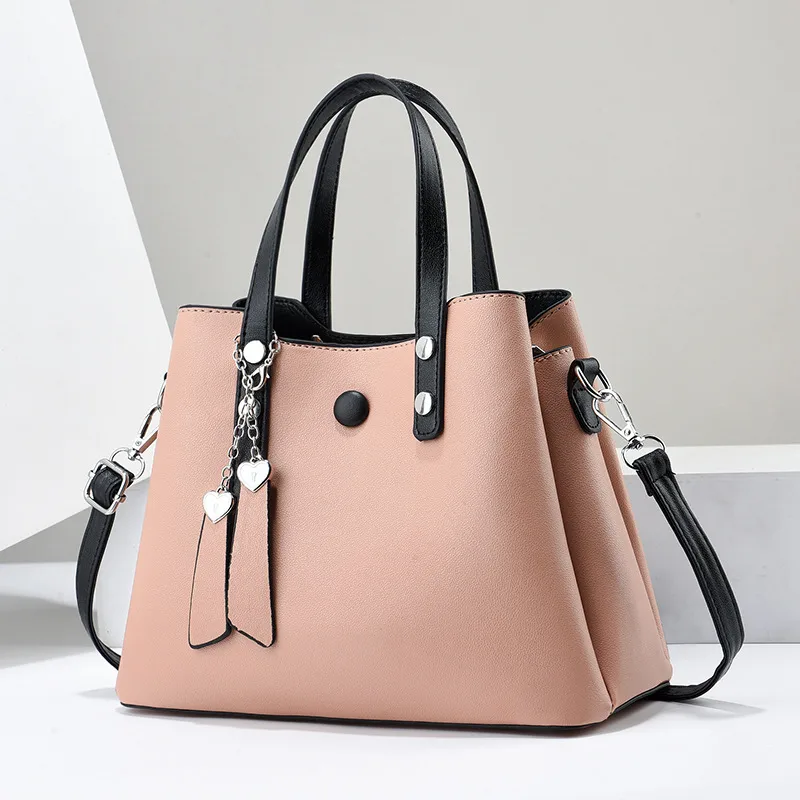 Large Square PU Tote Bag For Women Featuring Zipper Closure In Stylish Design