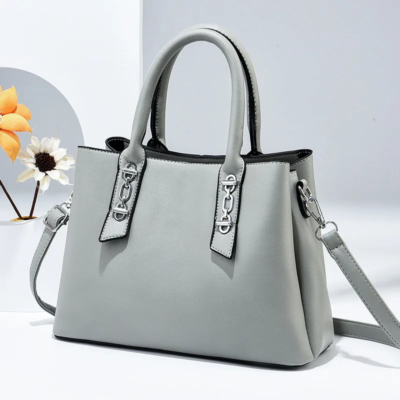 Solid Color Medium PU Leather Women’s Streetwear Shoulder Bag With Zipper Closure, Stylish Single Shoulder Design